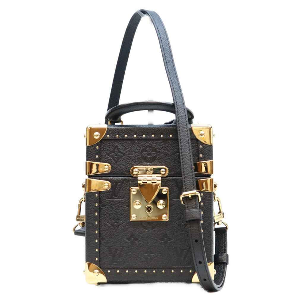 LOUIS VUITTON M11131 Monogram Empreinte Camera Box Shoulder Bag, Black with G...